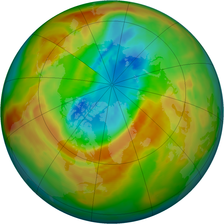 Arctic ozone map for 20 March 2011